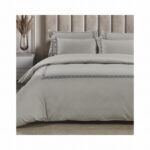 KATHY T400 QUEEN DUVET COVER SILVER - Image 2