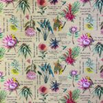 150CM PRINTED VINYL - BLOMME NATURAL