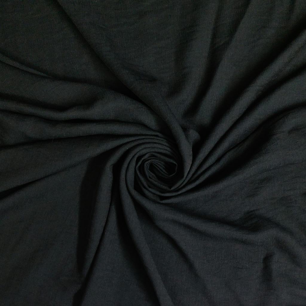 N33235FBLACK-1.jpg CAPRI LOOK LINEN (150CM)(BLACK) - Image 1