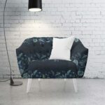 140CM VELVET UPHOLSTERY-BLUE BERRY 14 - Image 2