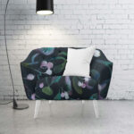 140CM VELVET UPHOLSTERY-PINK BERRIES 02 - Image 2
