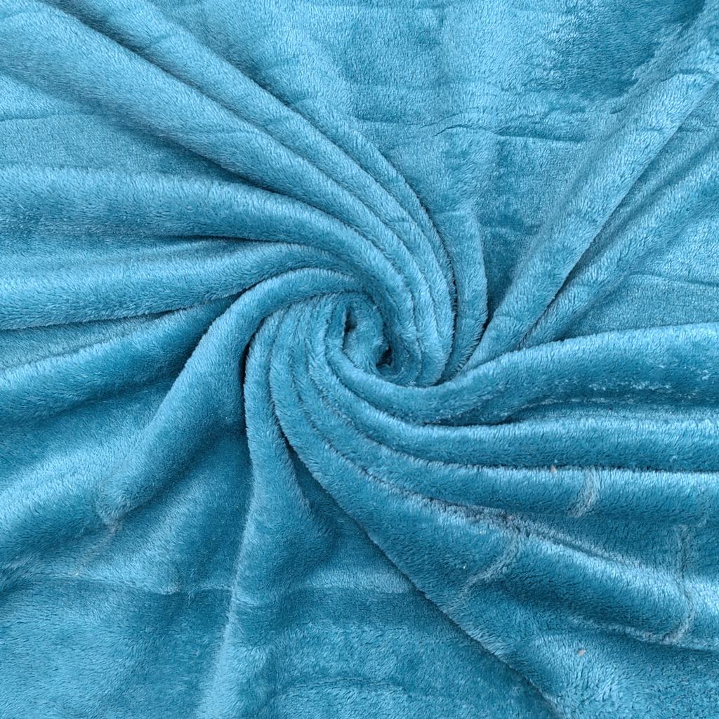 PFF15FPETROL.jpg 150CM PLAIN MONGOLIAN FLEECE-PETROL - Image 1