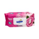 WET WIPES PINK ROSE 72 PCS