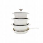 7PC CAST IRON POT SET-WHITE - Image 2