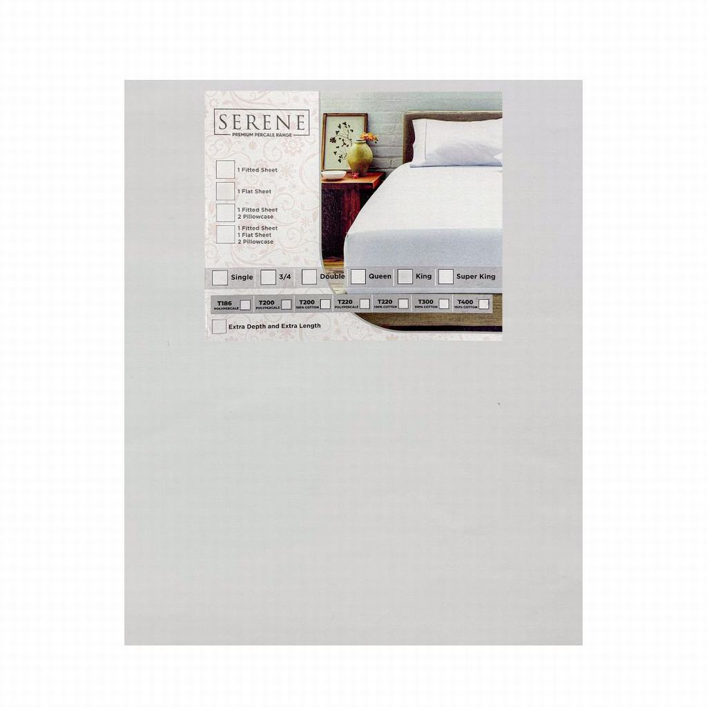 SKFS0015FW231.jpg SERENE T186 POLYP FLAT SHEET KING WHITE - Image 1