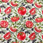 KITCHEN CURTAINS 250X120 - TOMATO OLIVE