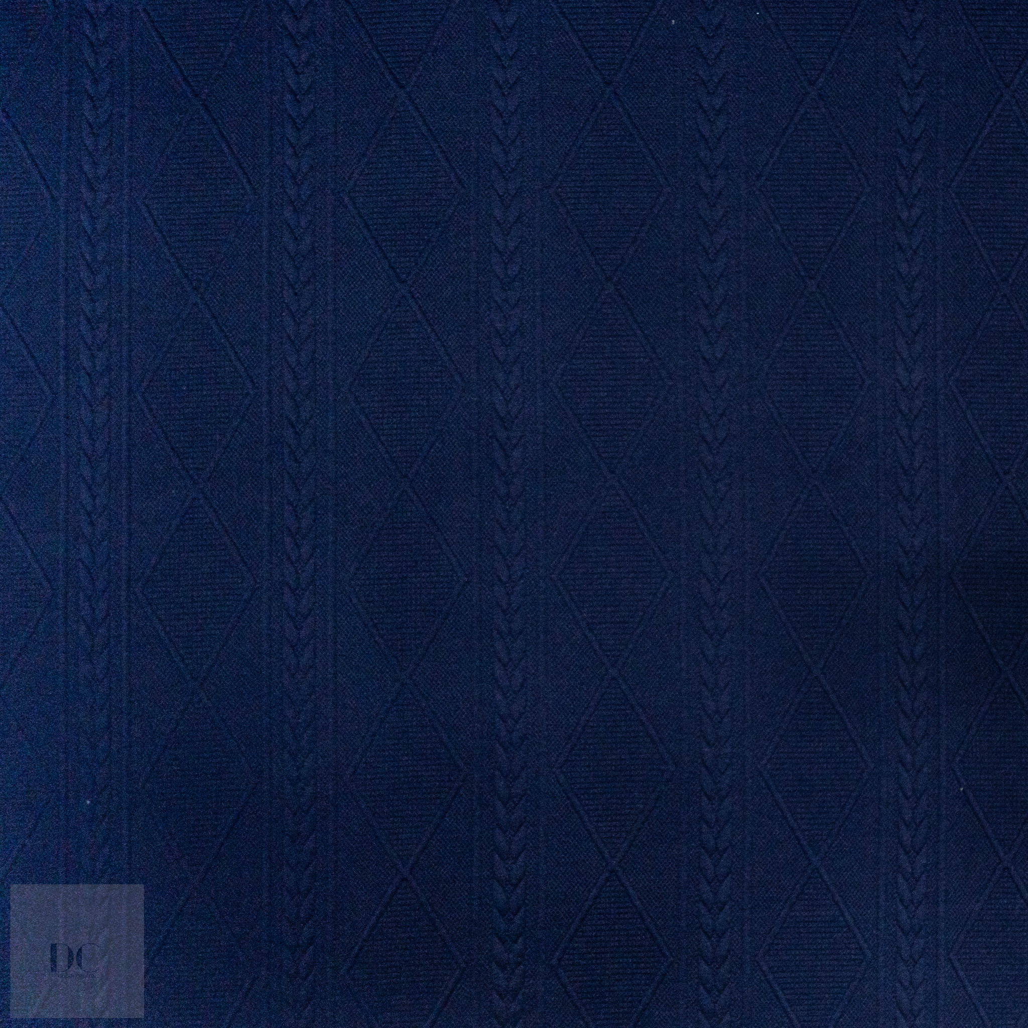 W252D655FNAVY231.jpg CABLE JACQUARD KNIT - Image 1