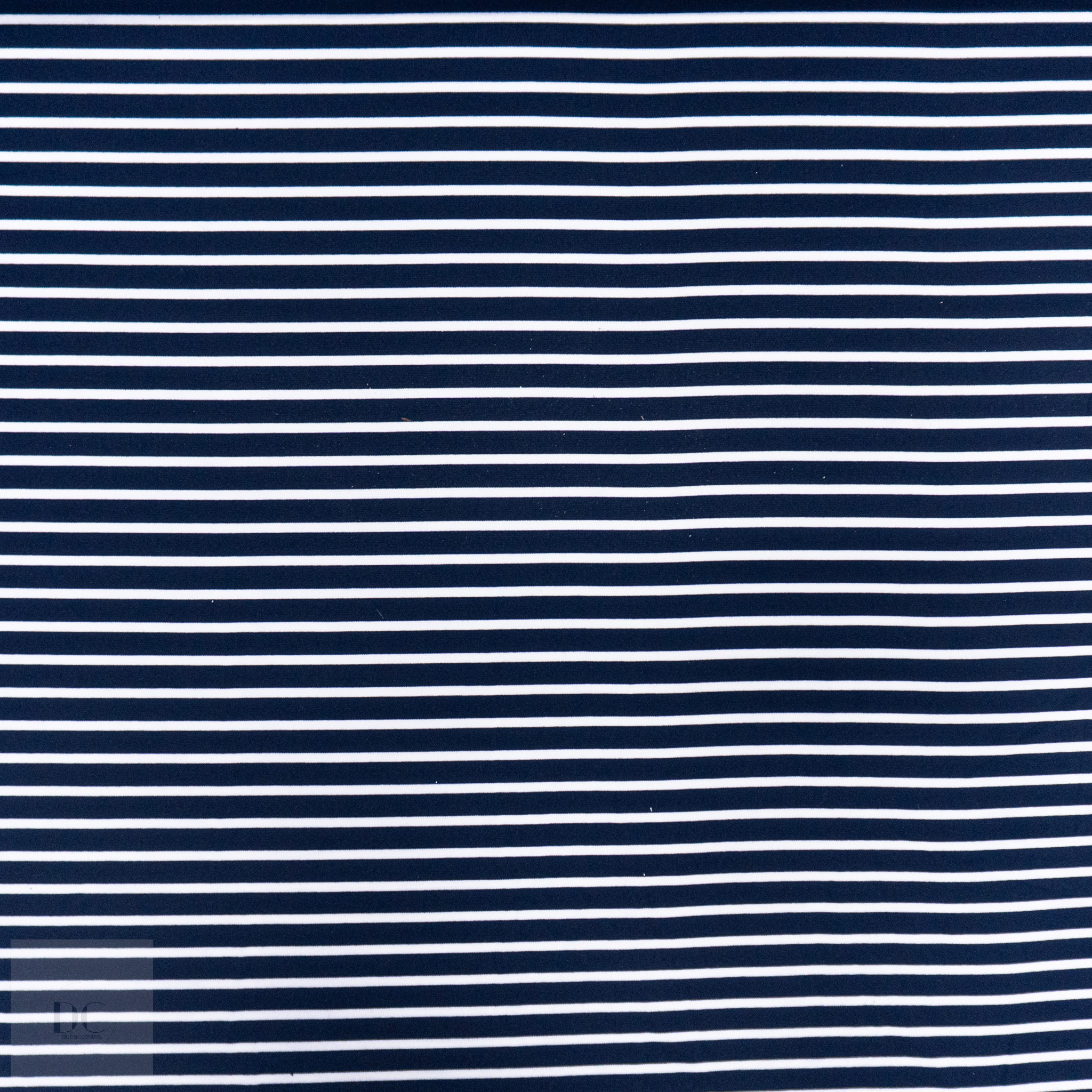 W262D1755FNAVY231.jpg Y/D STRIPED PONTI - Image 1