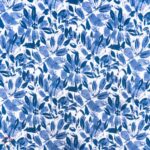 140CM DESIGNER VELVET UPHOLSTERY PAINTERLY BLUE