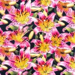 140CM DESIGNER VELVET UPHOLSTERY TIGER LILY