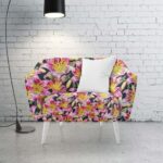 140CM DESIGNER VELVET UPHOLSTERY TIGER LILY - Image 2