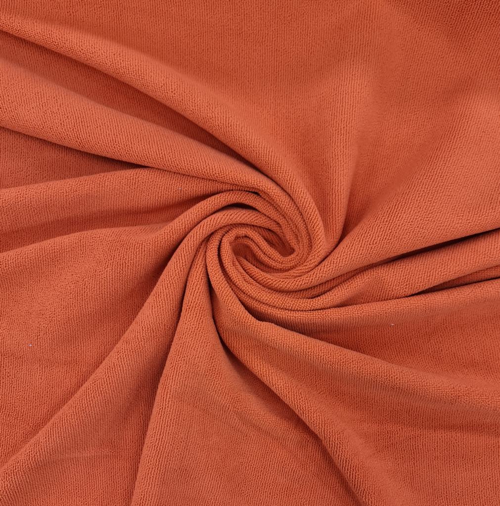2055FORANGE.jpg D/SIDE POLYESTER TOWELLING (150CM)(ORANGE) - Image 1