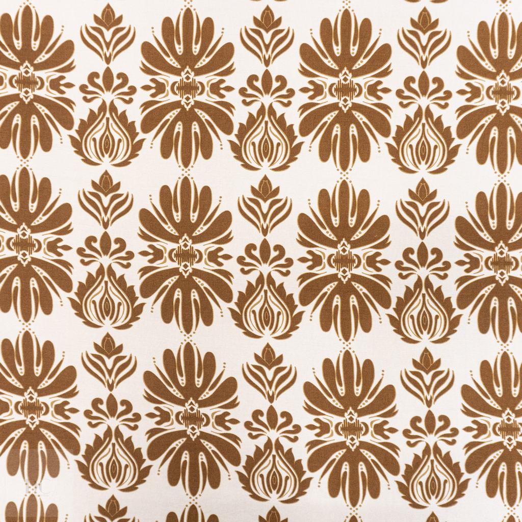 33232D25F21231.jpg PRINTED CAPRI LINEN LOOK 16 BROWN - Image 1