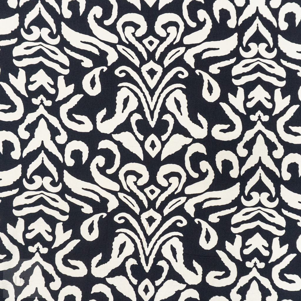 33232D25F26231.jpg PRINTED CAPRI LINEN LOOK 25 BLACK&WHITE - Image 1