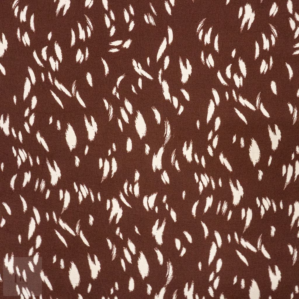 33232D25F36231.jpg PRINTED CAPRI LINEN LOOK 34 BROWN - Image 1
