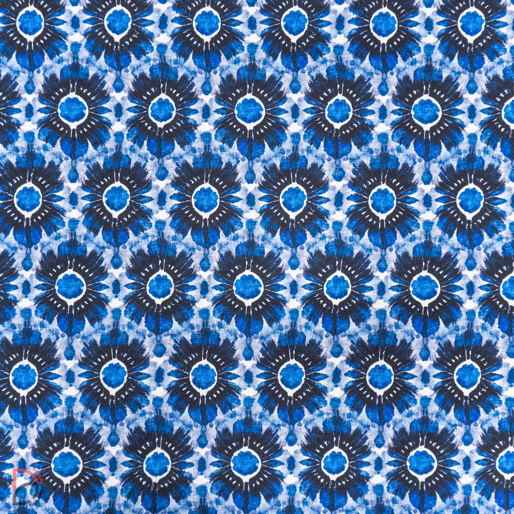9265285FSBB.jpg PRINTED OUTDOOR CANVAS 150CM-SHIBORI BLUE - Image 1