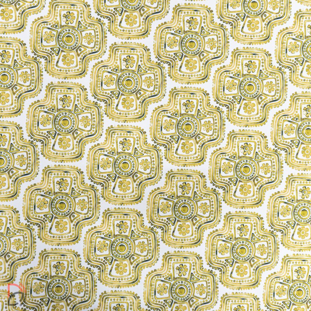 9265285FSL.jpg PRINTED OUTDOOR CANVAS 150CM-SARITA LIME - Image 1