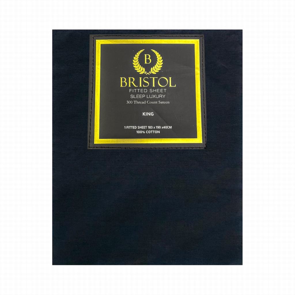 BG2DKFIS5FDG231.jpg FITTED SHEET T300 SATEEN 100% COTTON KING 183X190X40 DARK GREY - Image 1