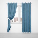 EMPORIO EYELET CURTAIN 225X250CM AQUA - Image 2