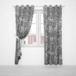 JENELLE LINED EYELET CURTAIN CHARCOAL - Image 2