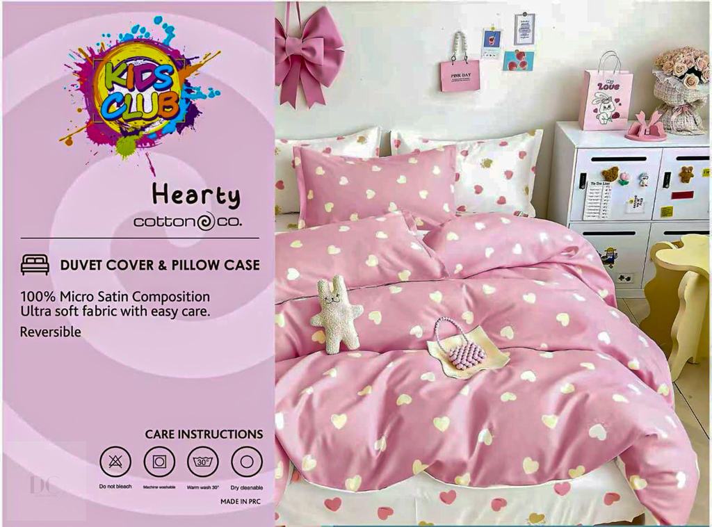 KSDC5FHR231-2.jpg KIDS DUVET COVER SINGLE - HEARTY - Image 1