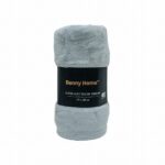 DANNY HOME SOFT PLUSH THROW 130X160-SILVER