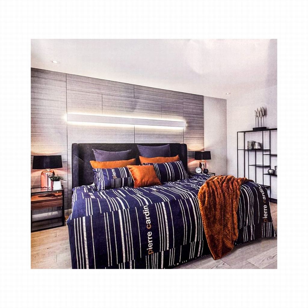 MFDCQ5FBK-1.jpg MICROFIBER DUVET COVER QUEEN - BLOCK STROKE - Image 1