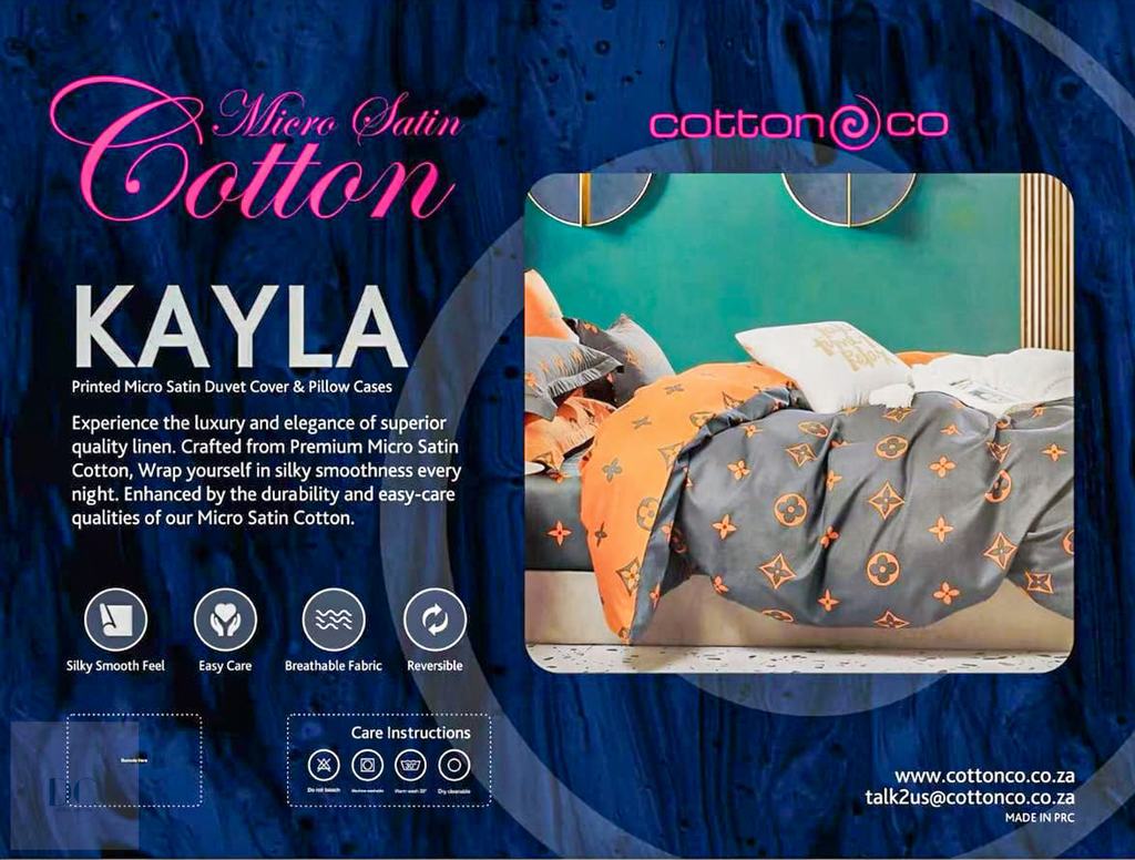 MSDDC5FKY231-1.jpg MICRO SATIN DUVET COVER DOUBLE - KAYLA - Image 1