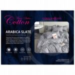 MICRO SATIN DUVET COVER KING - ARABICA SLATE