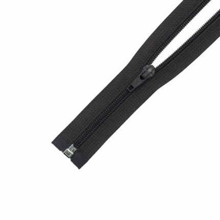 30CM OPEN END ZIP DARK BROWN  - (8)