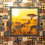VELVET SCATTER 0.63cm PER PANEL - ZEBRA SUNSET