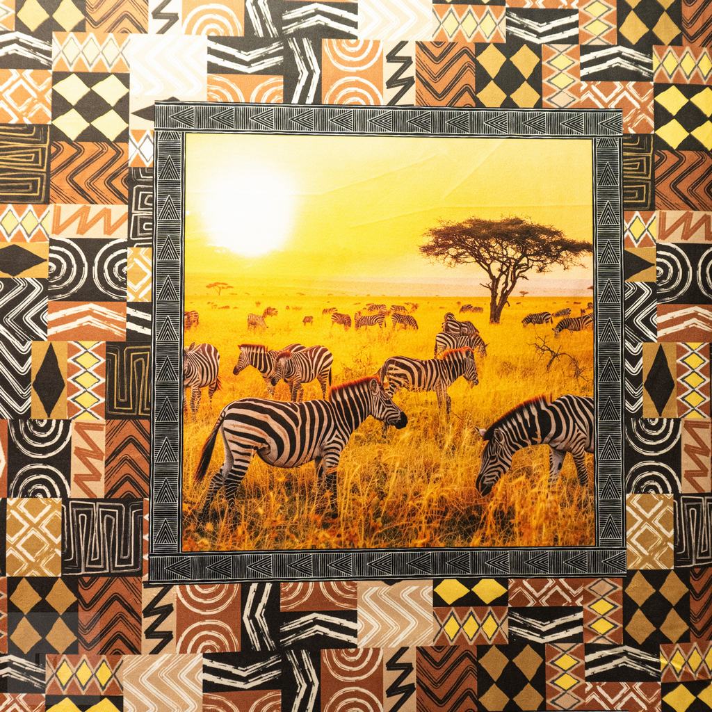 140VSP5FZS231.jpg VELVET SCATTER 0.63cm PER PANEL - ZEBRA SUNSET - Image 1