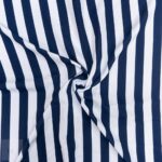 PRINTED MINI MATT (150CM) WHT/NAVY BIG STRIPE - Image 2