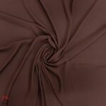 Milk Georgette Plain (150CM) &ndash; Choco - Image 2