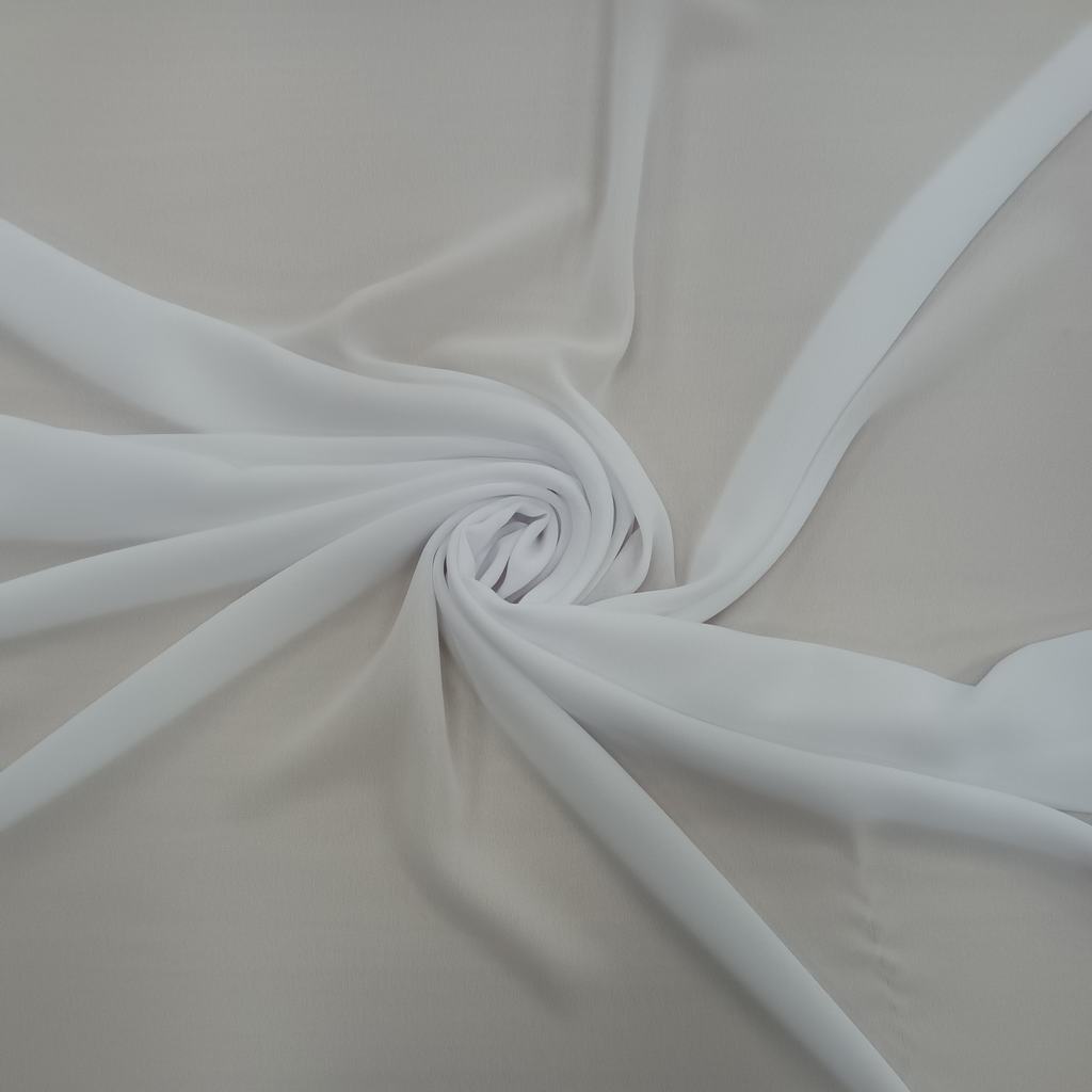 20825FWHITE.jpg MILK GEORGETTE PLAIN (150CM)(WHITE) - Image 1