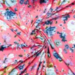 DULL SATIN 50D PRINT (150CM)(148-CORAL) - Image 2