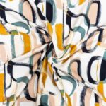 Digital Print NR Crepe - Brush Abstract - Image 2