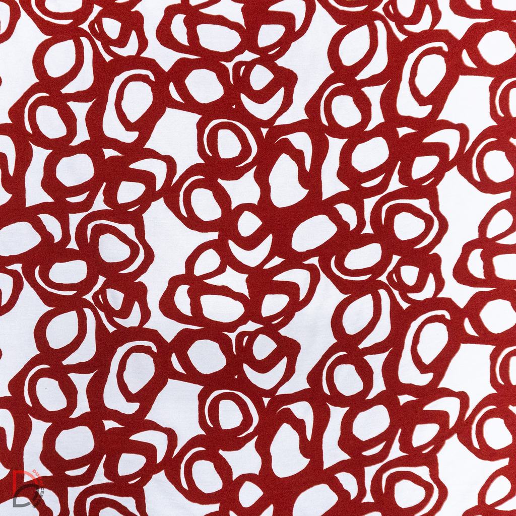 34075F26231-1.jpg Printed RN Amalfi 150cm Red - Image 1