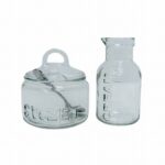 REGENT GLASS SUGAR BOWL 540ML & CREAMER 340ML 3PC