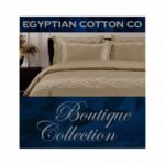 CHRISTY T400 KING DUVET COVER STONE/CREAM