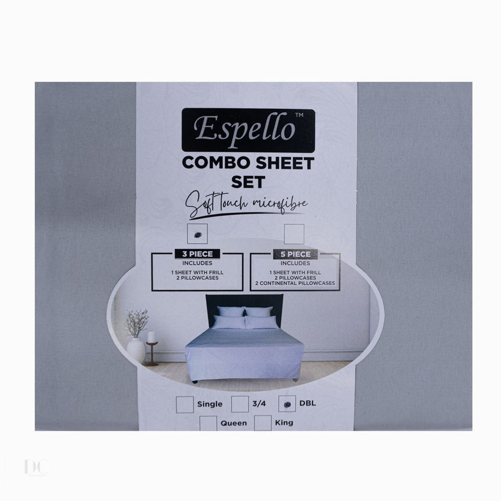 CMKG5FGR231.jpg MICROFIBRE 90GSM COMBO KNG 3PC -GREY - Image 1