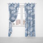 PASTE PRINT CURTAINS LINED EYELET 200X225 - CHARCOAL - Image 2