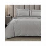 CHERYL T400 SUPER KING DUVET COVER SILVER/GREY - Image 2