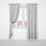 DALIA TEXTURED SHEER EYELET CURTAIN WHITE - Image 2