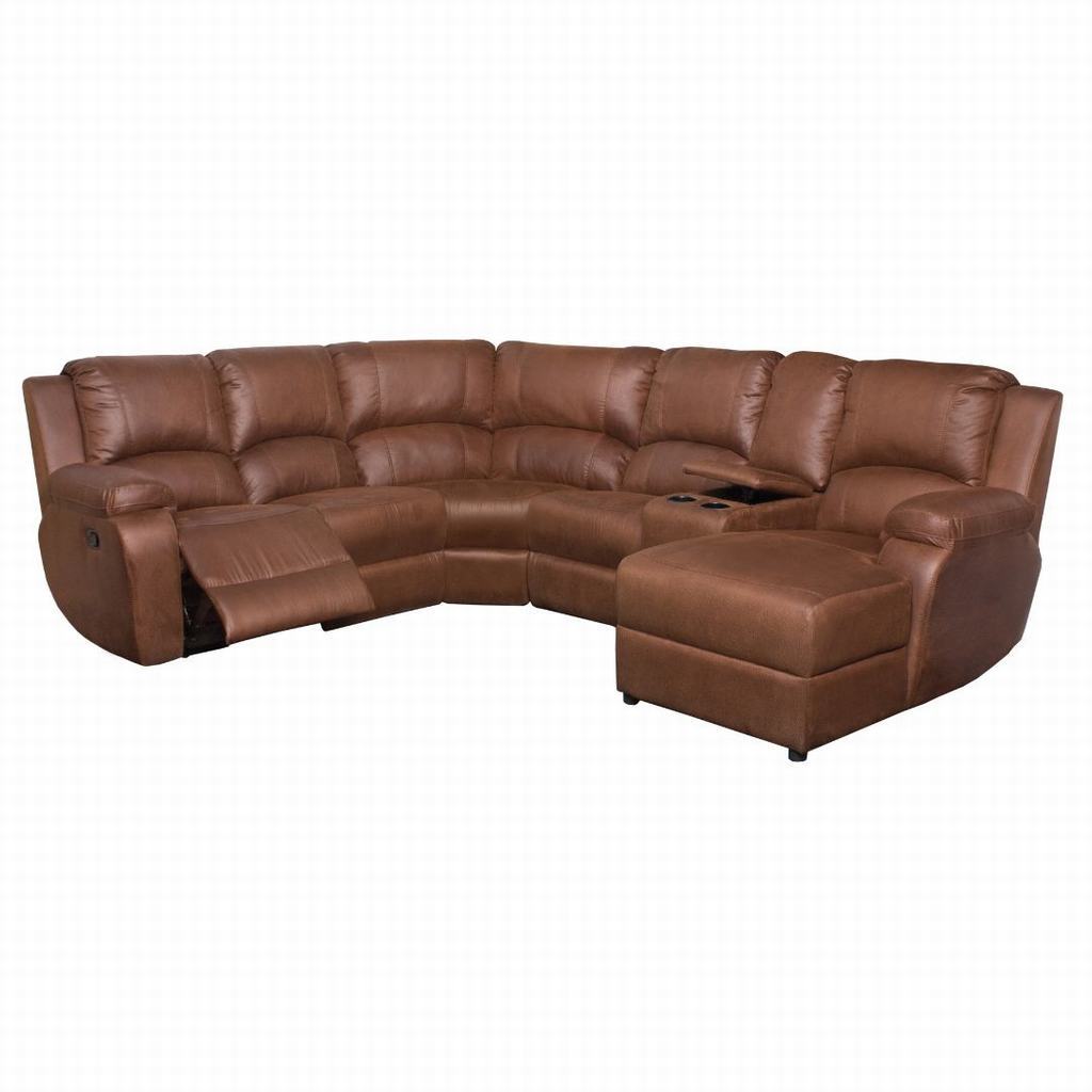 KLY2DCNR2D6P2D1A5FMOCHA.jpg LAYLA 6 PC CORNER 1 ACT CHAISE +CONSOL MOCHA - Image 1