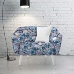 140CM SECRET GARDEN LINEN LAUREL BLUE - Image 2