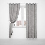 CELESTE BLACKOUT EYELET CURTAIN 230X250 - GREY STONE - Image 2