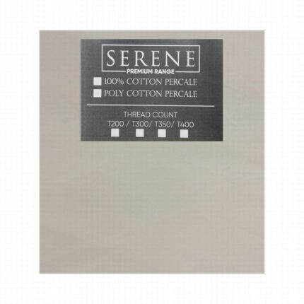 SERENE DOUBLE T200 POLY PERCALE DUVET COVER & 2P/C - CREAM