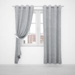 CREPE VOILE STD EYELET 225X225 DOVE GREY - Image 2