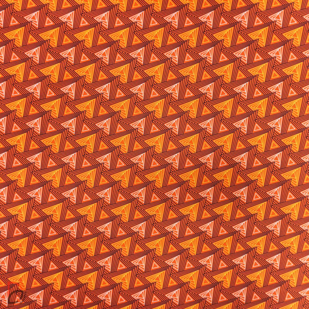 115PPC5F337231-1.jpg 115cm Printed Poly Cotton Intersect Orange - Image 1
